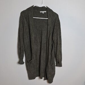 Search for Sanity Dark Olive Green Open Front Cardigan Sz Med - BAREFOOT DREAMS